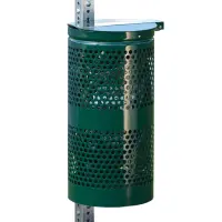 10 Gallon Green Aluminum Waste Receptacle
