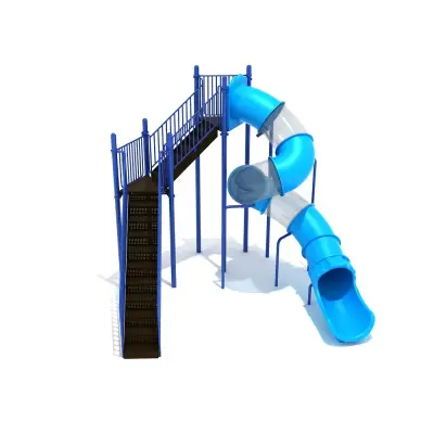 Freestanding 12 Foot Spiral Tube Slide