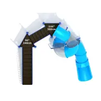 Freestanding 12 Foot Spiral Tube Slide