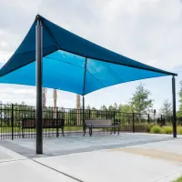 Square Shade Shelter with 12 feet high Entrance Height