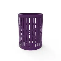 MyTCoat 32 Gallon Ribbed Steel Trash Receptacle