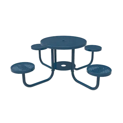 MyTCoat Honeycomb Steel Round Patio Table with Seats