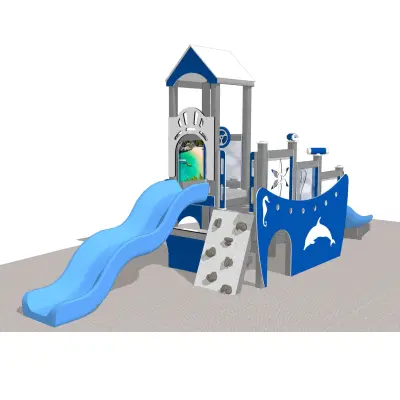 Beach Boat Recycled Plastic Play System