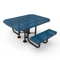 MyTCoat Honeycomb Steel Portable Frame Octagon Table with Rolled Edge Seats