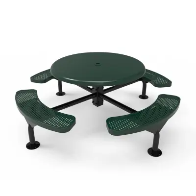 MyTCoat Honeycomb Steel Deluxe Frame Round Table with Smooth Top