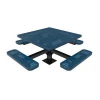 MyTCoat Honeycomb Steel Single Post Square Table