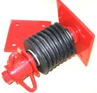 Jensen Red Tire Swivel - 3 Prong Square Plate
