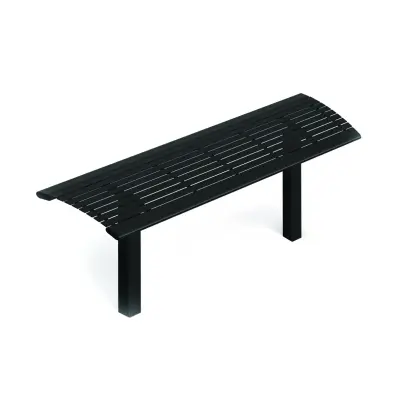 Uptown - Arches Steel Slatted Bench without Back