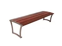 Uptown - Bryce Ipe Wood Slatted Bench without Back