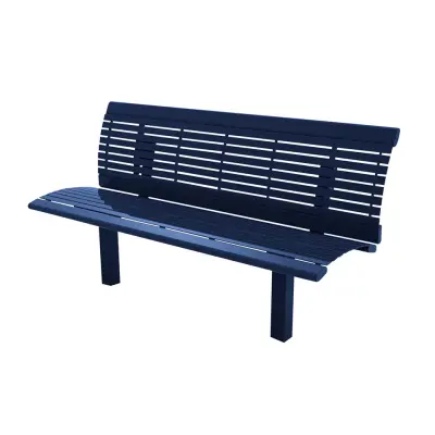 Uptown - Arches Steel Slatted Bench with Back
