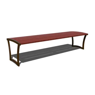 Uptown - Bryce Ipe Wood Slatted Bench without Back