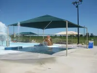 Square Shade Shelter with 12 feet high Entrance Height