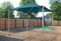 Square Shade Shelter with 10 feet high Entrance Height