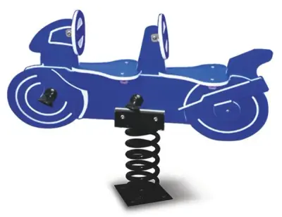 Blue Motorcycle Two Seat Spring Rider