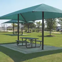 Dual Column Rectangular Umbrella Shade Shelter