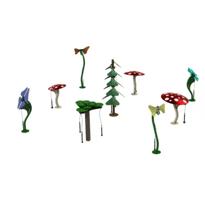 Botanical Garden Ensemble (includes Tenor Tree, Lilypad Cymbals, Mushrooms, Flowers and Butterflies)