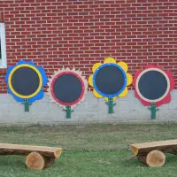 Outdoor Chalkboard Flowers
