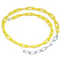 Individual PVC Coated Metal Swing Set Chain - 60 inches (length accommodates bucket seat at 8-feet top rail)