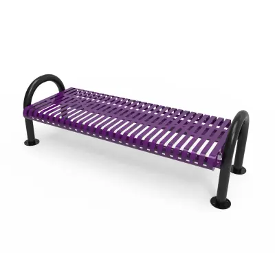 MyTCoat Ribbed Steel Pipe Frame Bench without Back