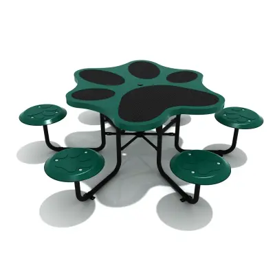 Six-Seat Paw Print Table