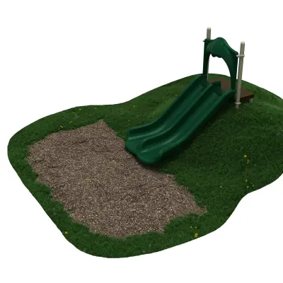 4-feet Double Straight Hillside Slide