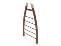 Freestanding Curved Post Straight Rung Vertical Ladder