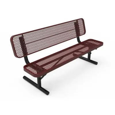 MyTCoat Expanded Metal Sport Bench with Back