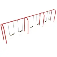 Elite Series 3.5 inch Arch Post Swing 8 Foot - 3 Bays - Surplus