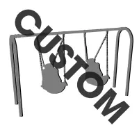 Elite Series 3.5 inch Arch Post Swing 8 Foot with Child Adaptive Seats