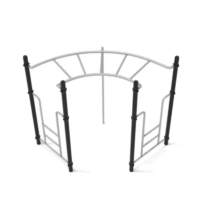 Freestanding Curve Rung Horizontal Climber
