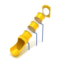 8-feet Deck Height Straight Tube Slide - Slide and Supports Only