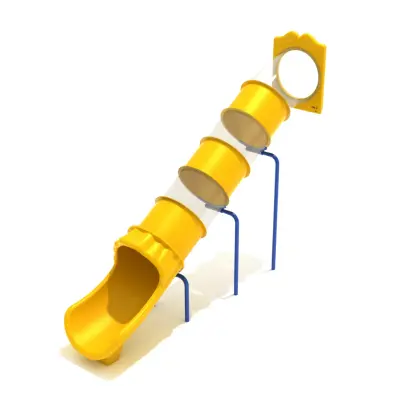 8-feet Deck Height Straight Tube Slide - Slide and Supports Only