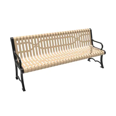 MyTCoat Ribbed Steel Keystone Bench with Arm
