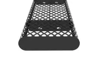 Essentials - ADA Accessible Rolled Rectangular Pedestal Frame Picnic Table with Detached Seating