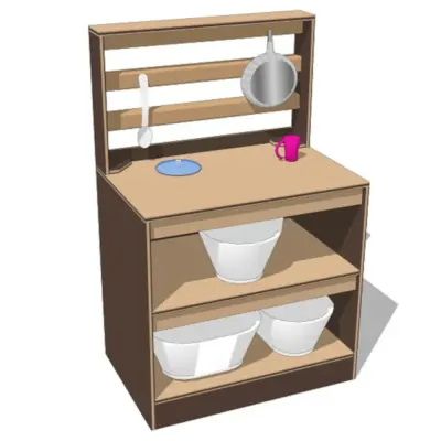 Kids Kitchen Shelf and Rack