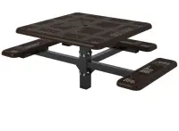 Essentials - Perforated Square Pedestal Table