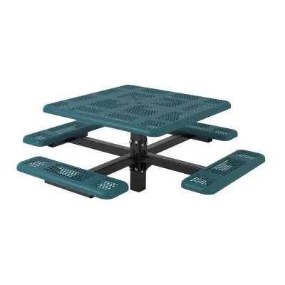 Essentials - Perforated Square Pedestal Table