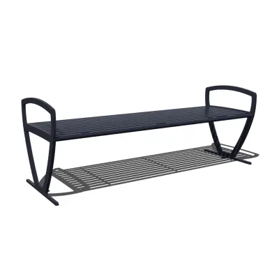 Uptown - Zion Bench without Back with Side Armrests