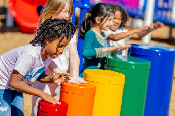 Full-service commercial playground installation by AAA State of Play with rubber safety surfacing