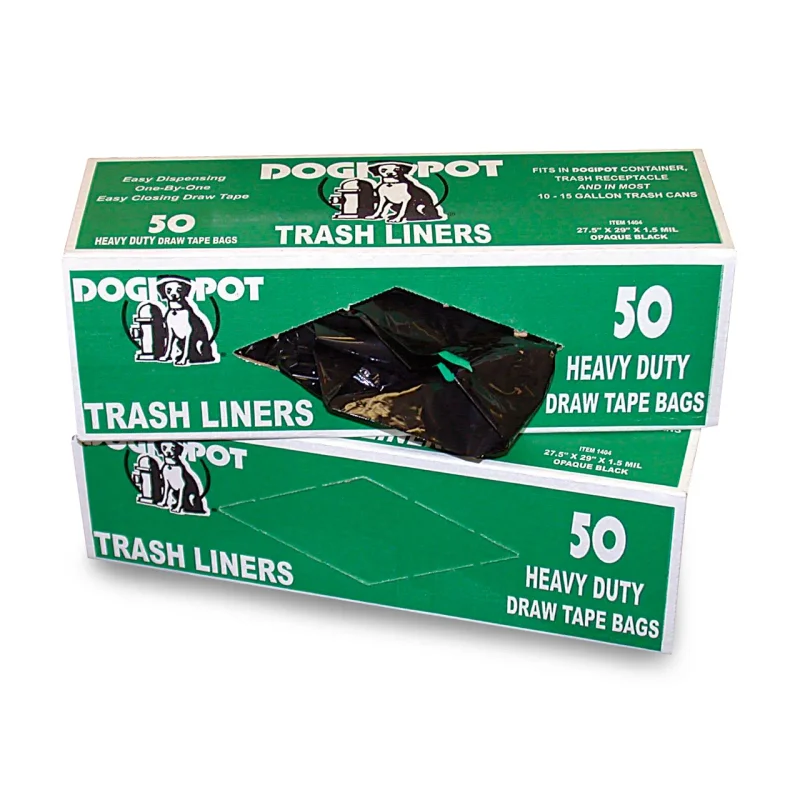 Boxed Roll of Liner Trash Bags 2-pk 50 Count Each (10-15 Gallon)