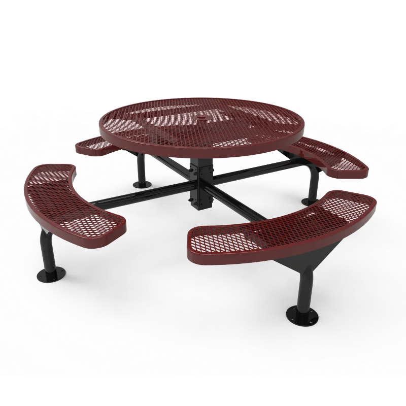 MyTCoat Expanded Metal Deluxe Frame Round Table