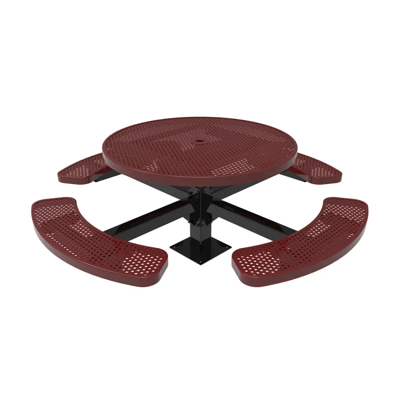 MyTCoat Honeycomb Steel Single Post Round Table