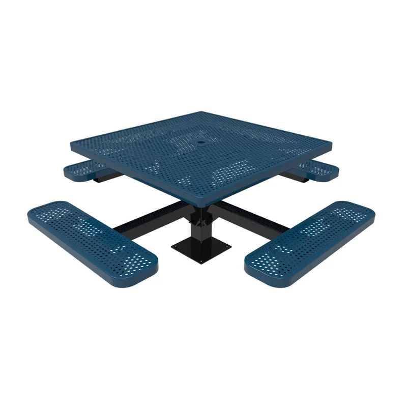 MyTCoat Honeycomb Steel Single Post Square Table