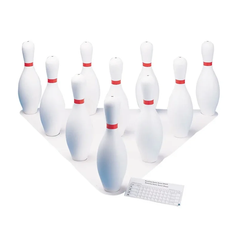 Plastic Bowling Pin Set with 5 Pound Rubber Bowling Ball