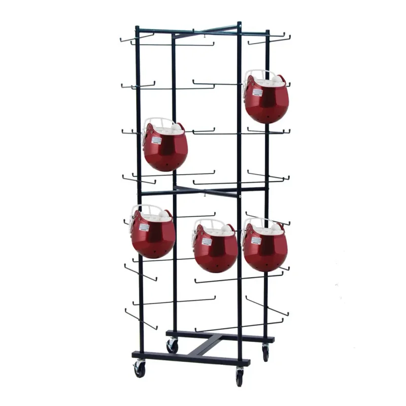 Rolling Football Helmet Rack