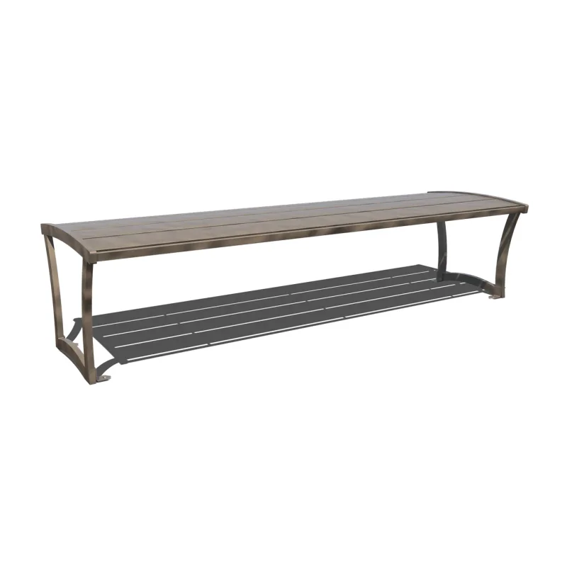 Uptown - Bryce Steel Slatted Bench without Back
