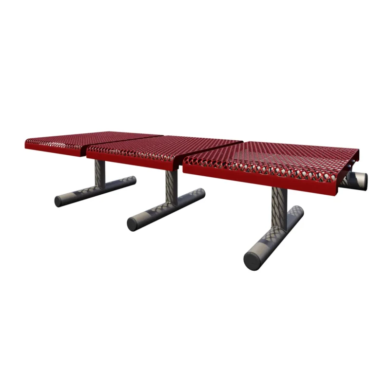 Downtown Straight Standard Style Park Bench without Back