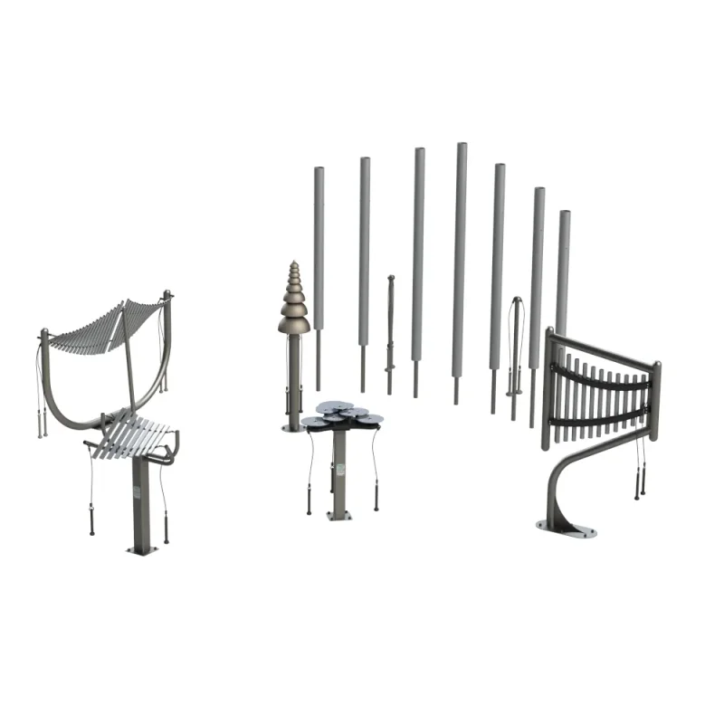 Sculptural Ensemble (includes Contrabass Chimes, Lilypad Cymbals, Manta Ray, Harp, Pagoda Bells, and Aria)