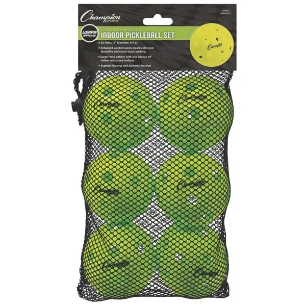 Indoor Pickleballs - Set of 6
