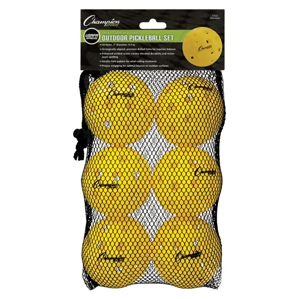 Outdoor Pickleballs - Set of 6
